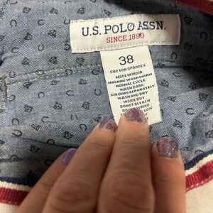 U.S. Polo Assn. Gray Patterned Shirt